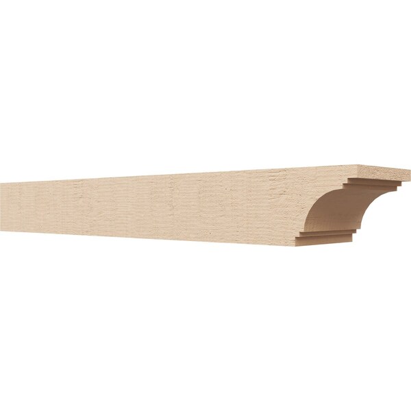 Ekena Millwork 6in. W x 4in. H x 32in. L Pescadero Woodgrain TimberThane Rafter Tail, Primed Tan RFTUR06X04X32PECRCPR - main